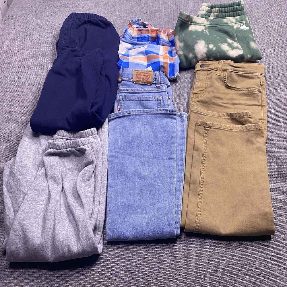 Lot 6 Boys Sweat Shorts Jeans 10-12 Levi's Cat & Jack Gap Abercrombie Kids